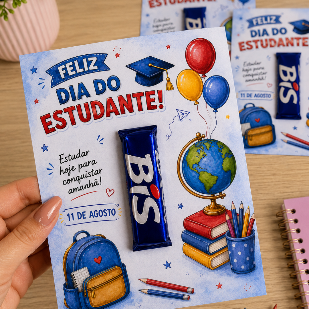 CARTÃO BIS – FELIZ DIA DO ESTUDANTE