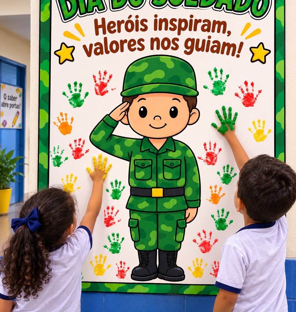 PAINEL DIA DO SOLDADO – HERÓIS INSPIRAM, VALORES NOS GUIAM!