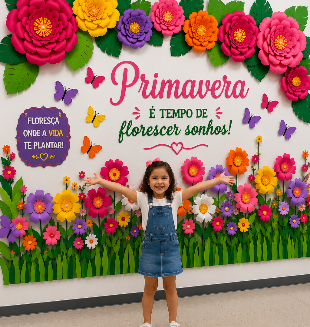 PAINEL PRIMAVERA 3D – FLORES REALISTAS