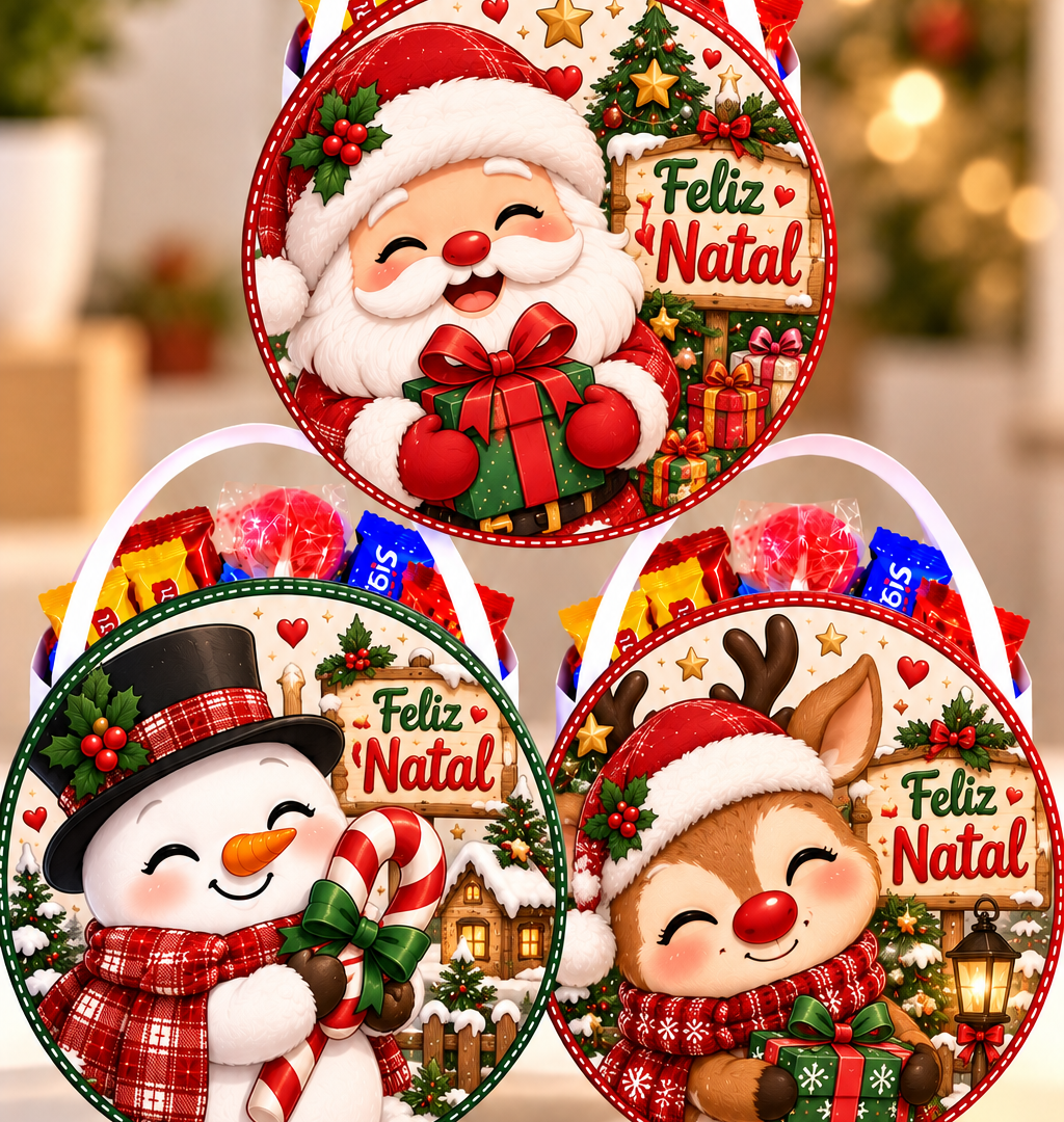 Sacolinha Redonda de Natal – Kit Digital