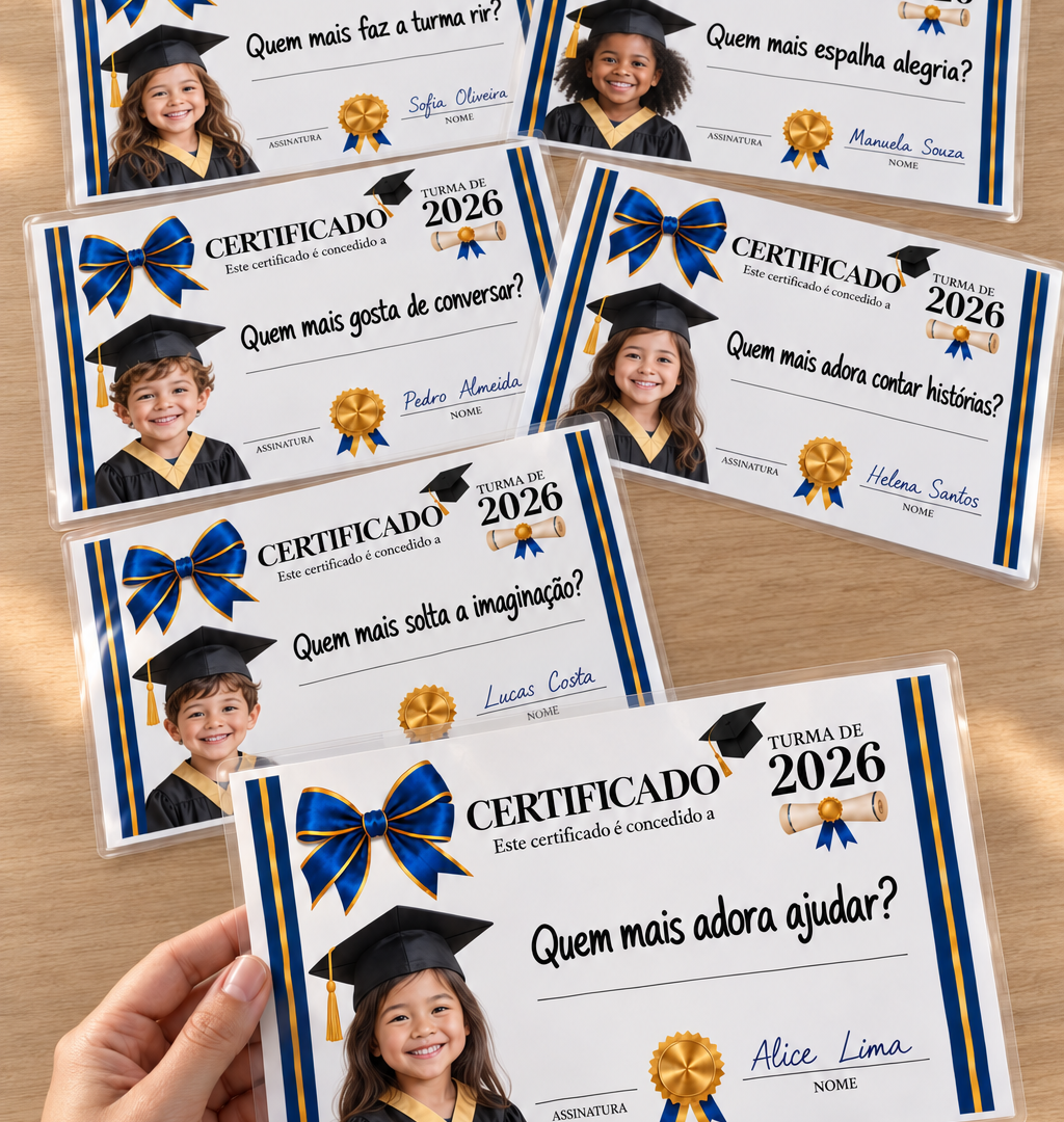Certificados Jeitinhos da Turma – Formatura 2026